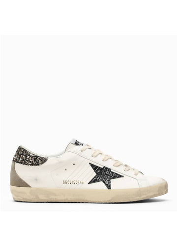 Super Star Sneaker Shoe In White/black/gold Black/taupe