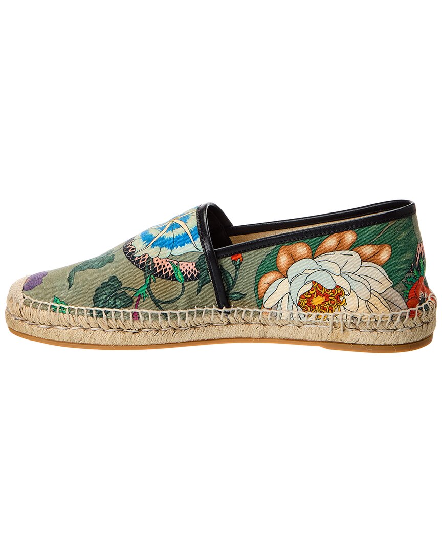 Gucci Canvas & Leather Espadrille