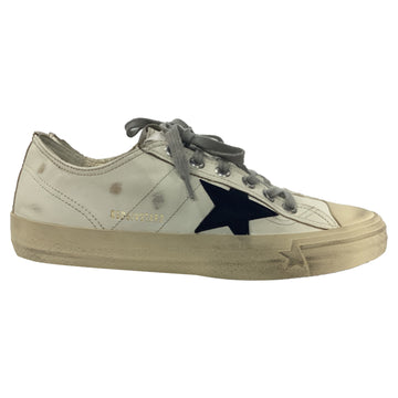 Golden Goose V-Star 2 Low-Top Sneakers in White Leather