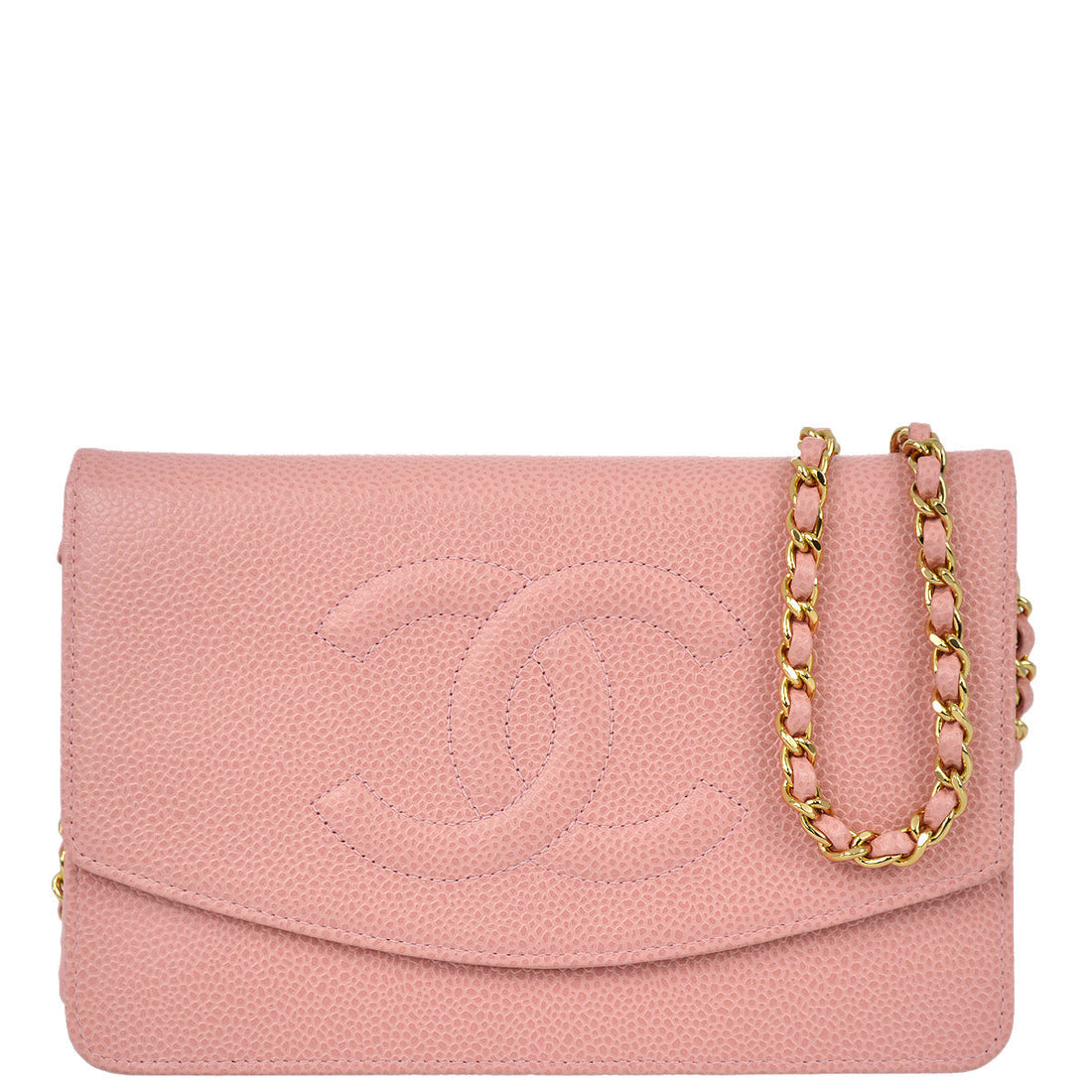 Top Quality Chanel 2003-2004 Pink Caviar Timeless WOC Wallet