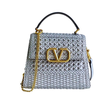 VO VLOGO TOP HANDLE BAG GREY 22CM