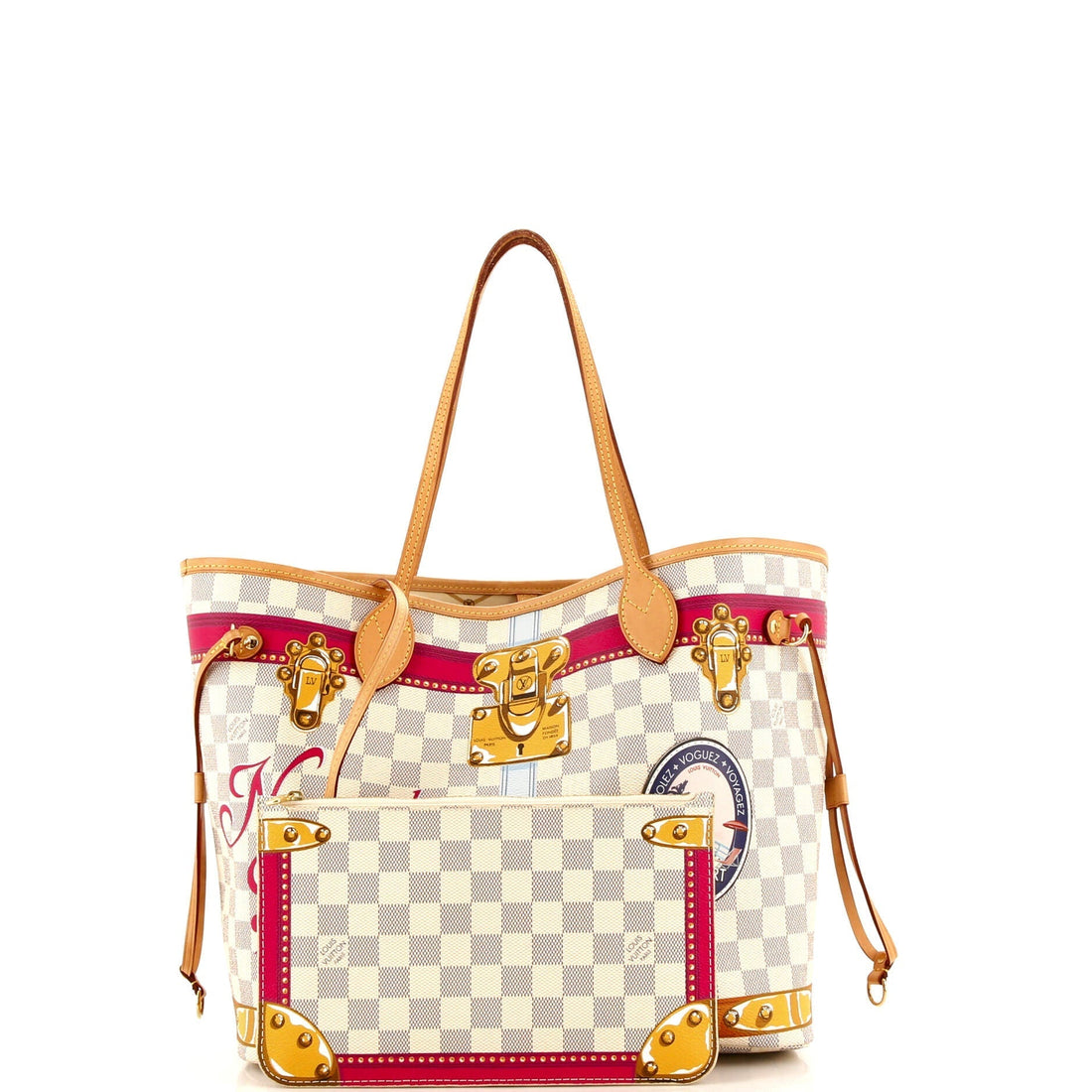 Neverfull NM Tote Limited Edition Cities Damier Summer Trunks MM
