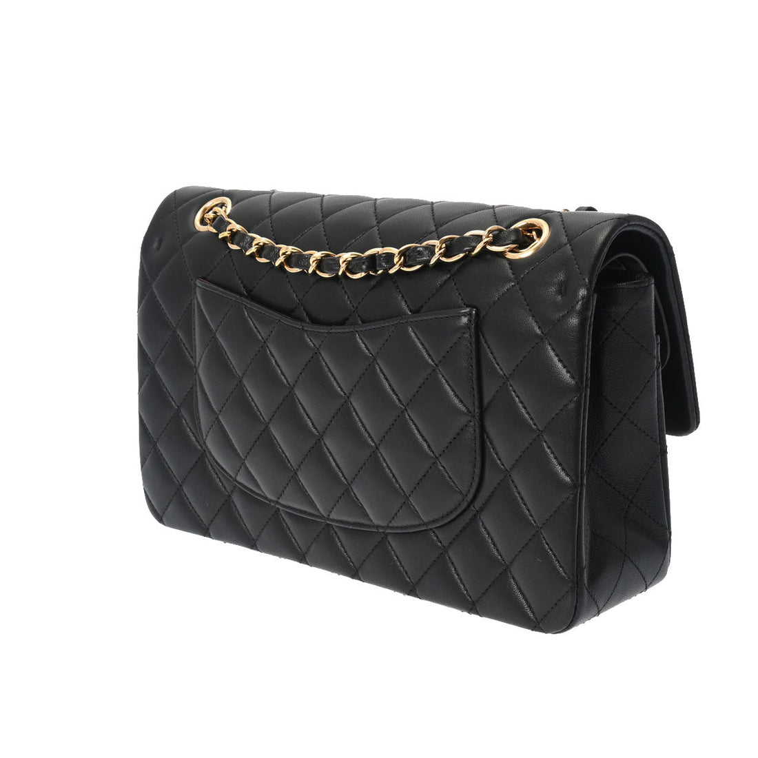 Chanel  Chanel Mattress W Flap Chain Shelter 25cm Black Gold Tools A01112 Lady Ramskin Shelter Bag Un