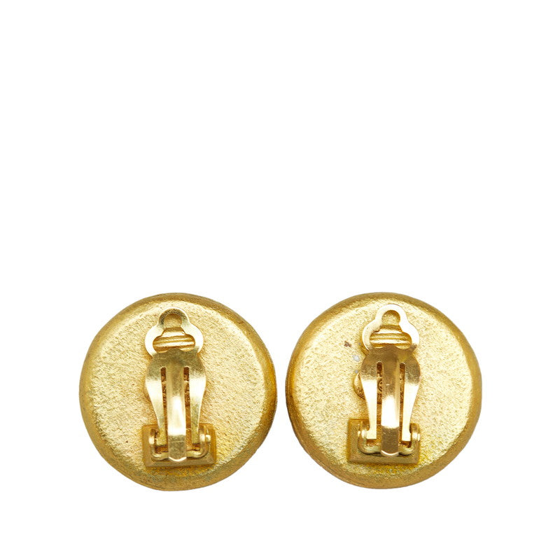 Chanel  Flog Earrings Gold  Ladies