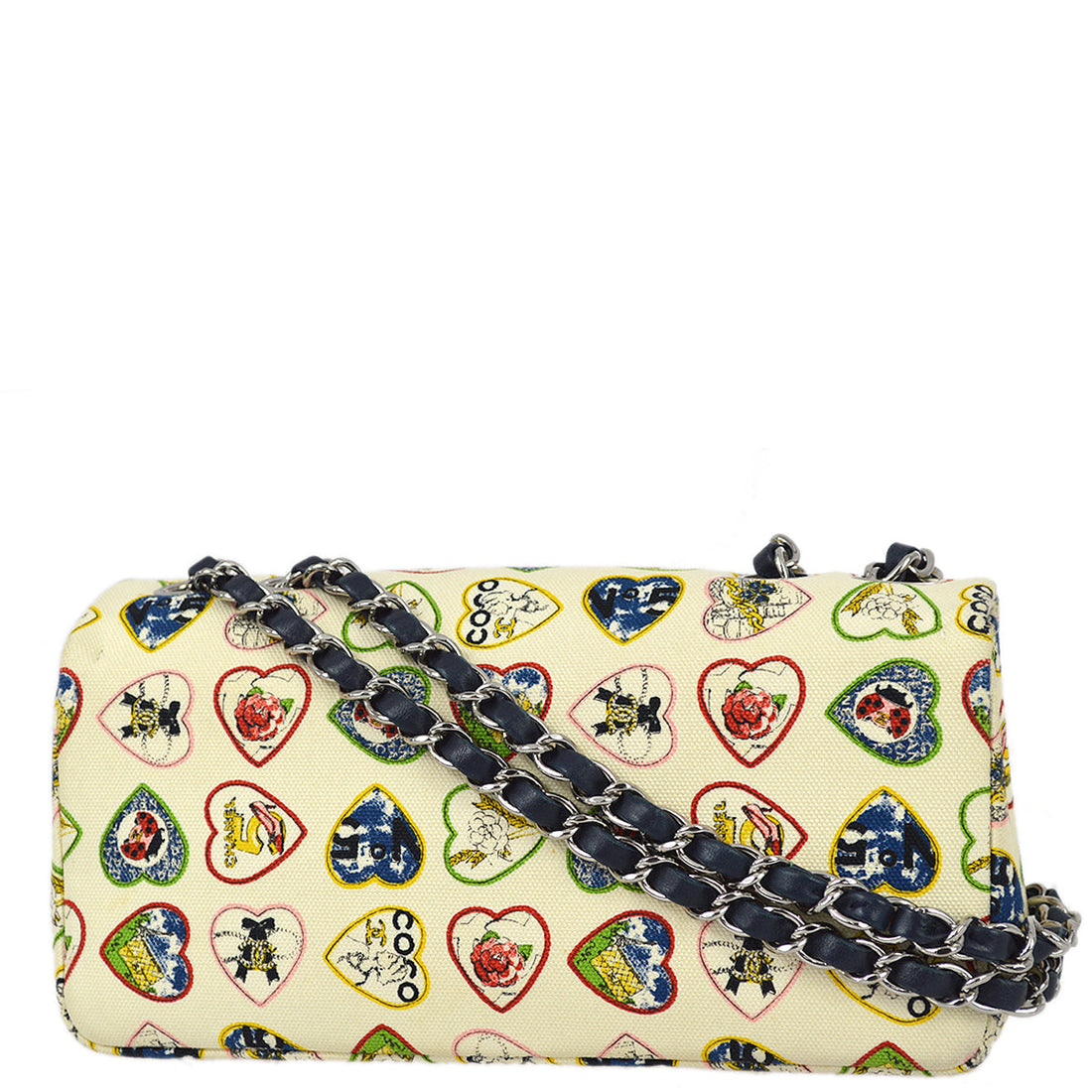 Chanel * 2005-2006 Ivory Canvas Valentine Shoulder Bag