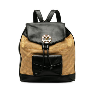 Chanel Cocono mark Rucksack Rufia Leather   Chanel Rucksack