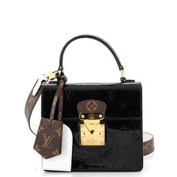 Spring Street NM Handbag Monogram Vernis with Monogram Canvas and Epi Leather