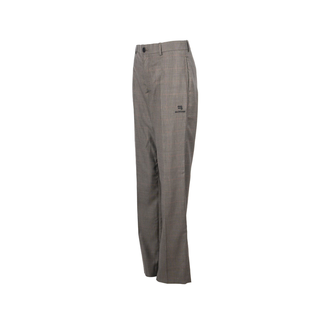 Balenciaga Size 44 Checked Single-Breasted Trors Wool Dark Grey