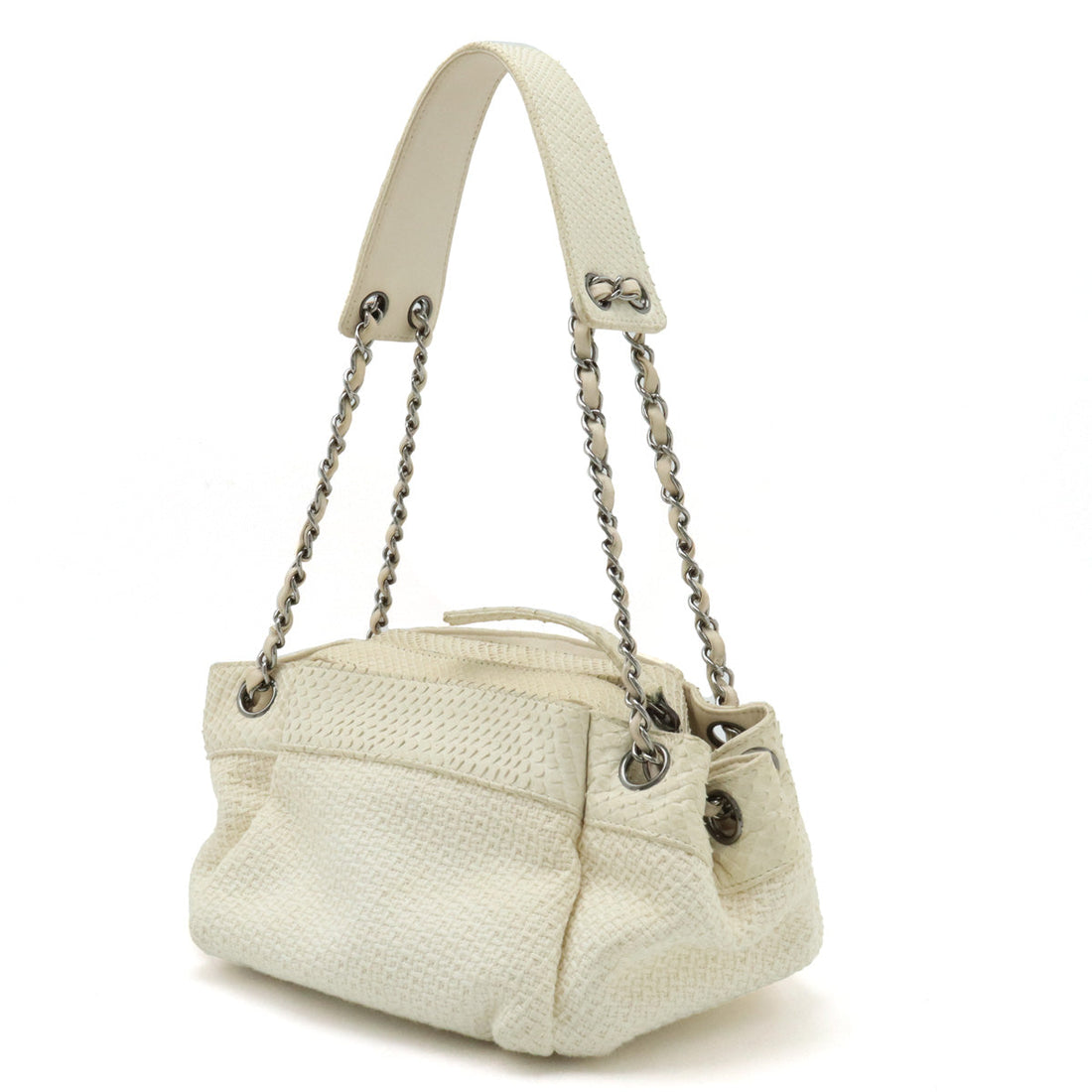 Chanel  Chanel Cocono mark Wrapped Chain Bag One-Shoulder Shoulder Bag Cotton Canvas Pearson Ivory White Blumin