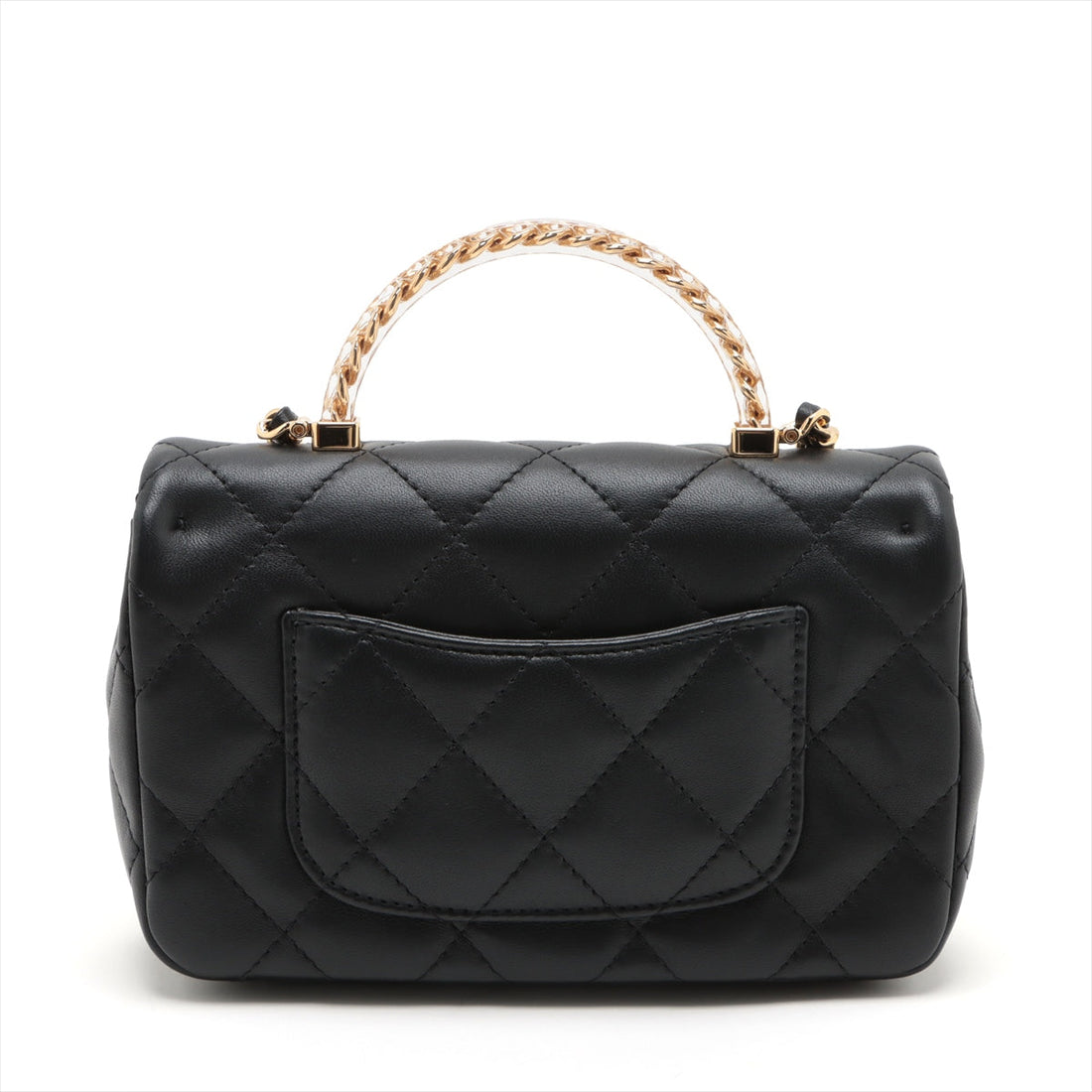 Top Quality Chanel Mini Matrasse  2WAY Shoulder Bag Top Handle Black G Gold