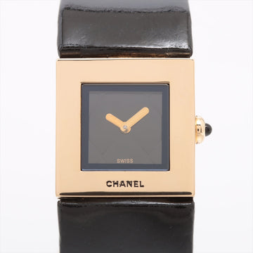 Chanel Matrasse YG  Leather QZ Black  Buckle GP Ever
