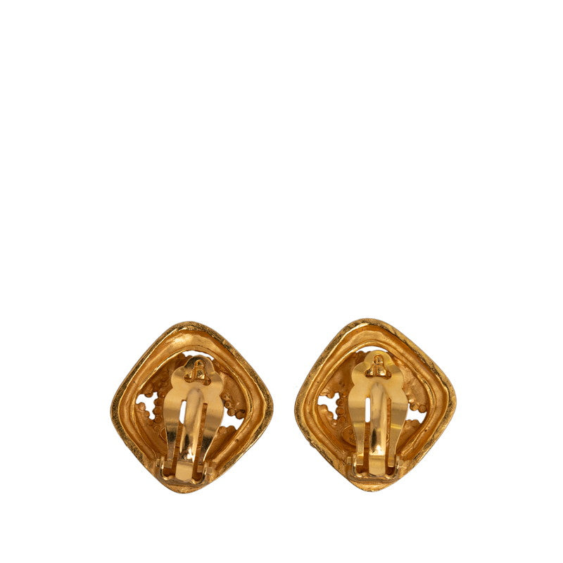 Chanel  Cocono mark Flower Card Earring Gold Makeup Ladies Chanel