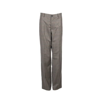 Balenciaga Size 44 Checked Single-Breasted Trors Wool Dark Grey