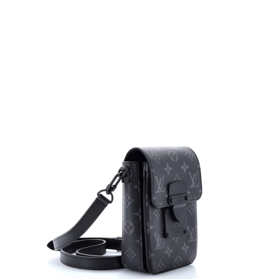 S Lock Vertical Wearable Wallet Monogram Eclipse Canvas
