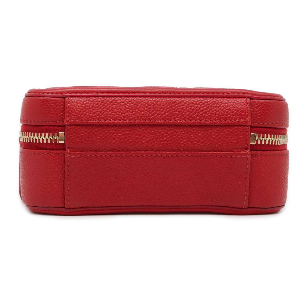 CHANEL CCFiligree 2way vanity bag Red A93342 Caviar Leather