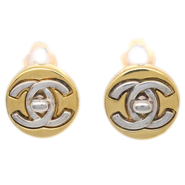 Chanel Turnlock Earrings Clip-On Gold 97A