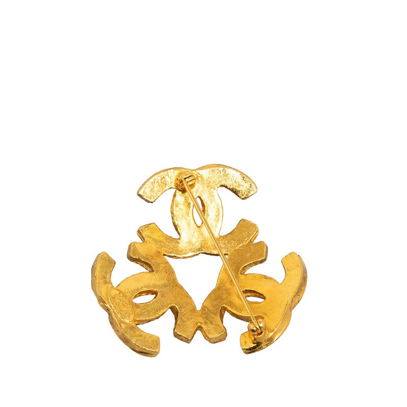 Chanel  Coco Mark Triple Brooch Gold Plated