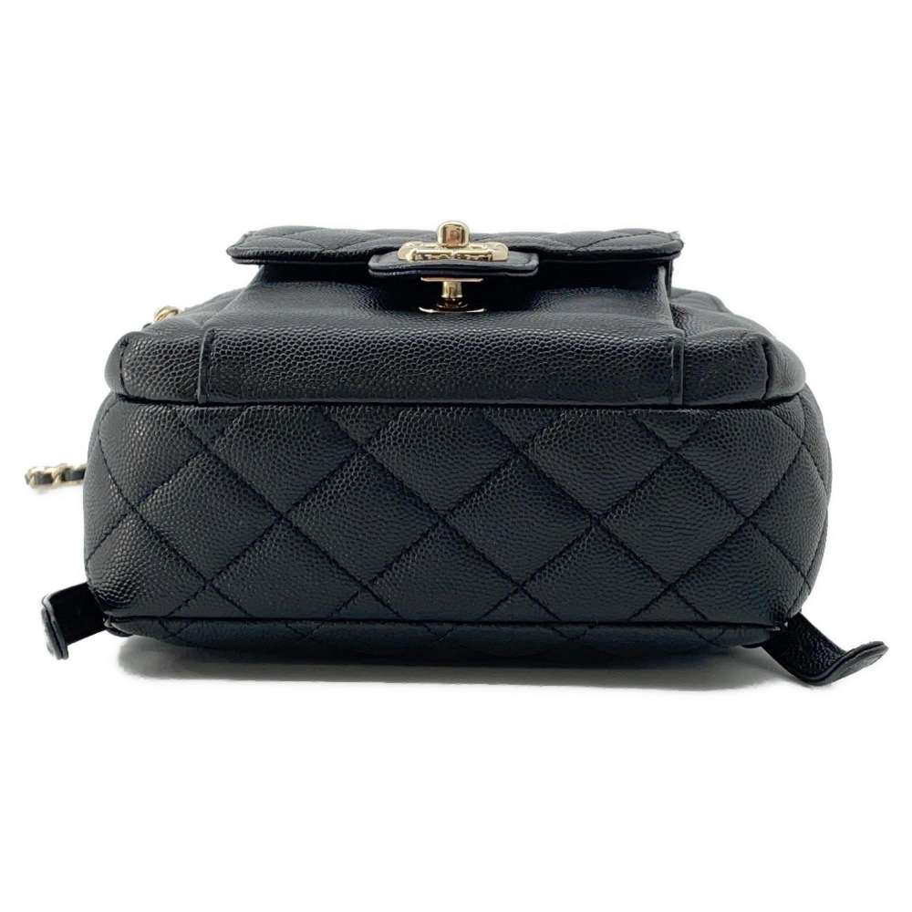 CHANEL Matelasse Mini Backpack Black AS0004 Caviar Leather