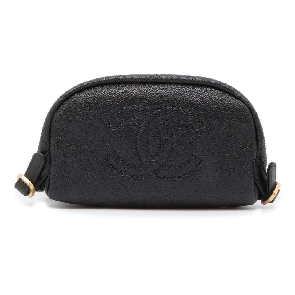 CHANEL CCFiligree Backpack Black A57090 Caviar Leather