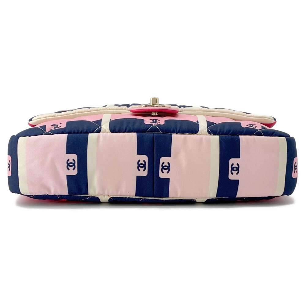 CHANEL Quilted Matelasse Pink/Navy/White AS2901 Nylon