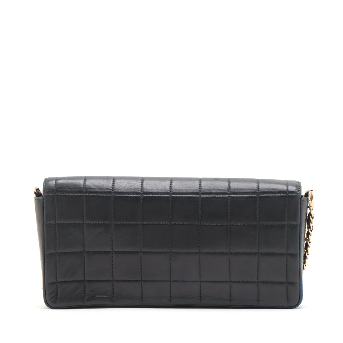 Chanel Chocolate Bar in Chain Shoulder Bag Black Gold  6th