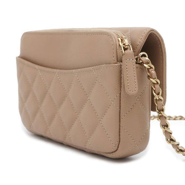 CHANEL Matelasse ChainShoulder flap phone case Ege AP2096 Caviar Leather