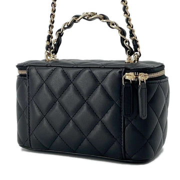 CHANEL Matelasse Vanity 2wayChain Shoulder Bag Black AP2199 Lambskin