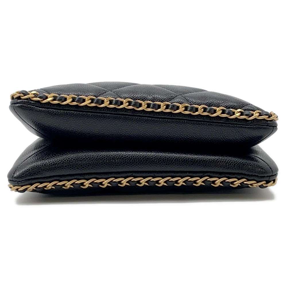 CHANEL Matelasse ChainShoulder Bag Black AS3470 Caviar Leather