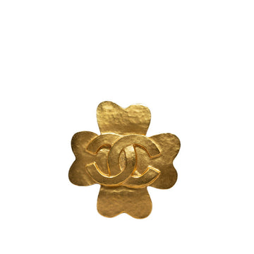 Top Quality Chanel  Brooch Cocomark Clover Gold Plating