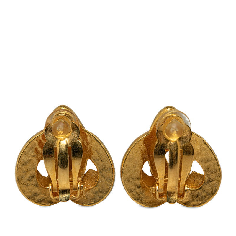 Chanel  Coco Reversee Heart Motif Earrings G   Chanel