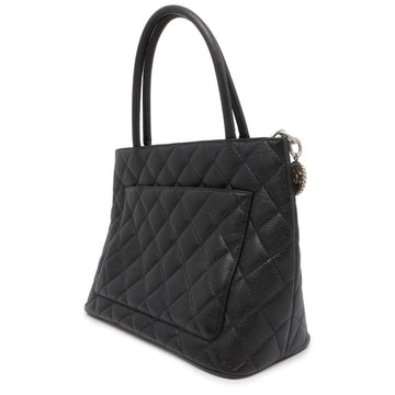 CHANEL Medallion Tote Black A01804 Caviar Leather