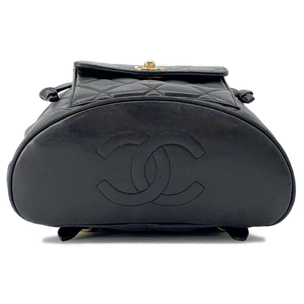 CHANEL Matelasse Backpack Black A10177 Lambskin
