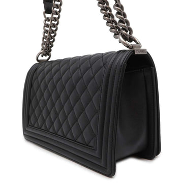 CHANEL Boy Chanel ChainShoulder Bag Black A67086 Lambskin Size 25