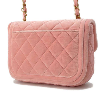 CHANEL Mini Flap Bag Pink AS2957 Velvet Size 19