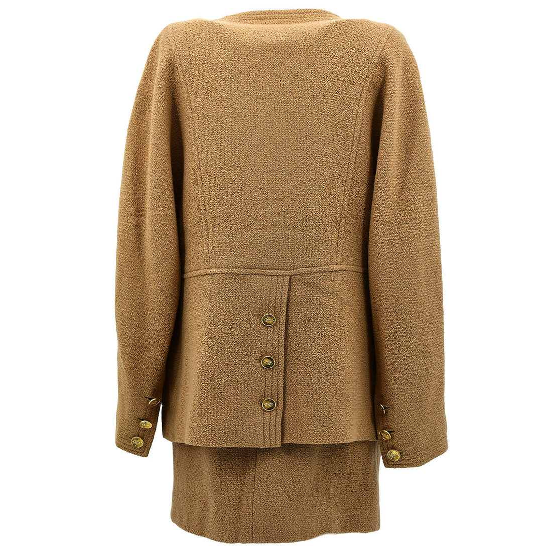 Chanel tweed open-front jacket skirt suit #34