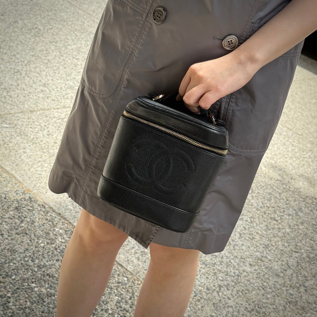 Chanel CC  Caviar Vanity Case