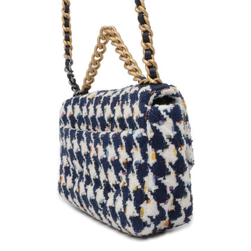 CHANEL CHANEL19 ChainShoulder Bag Blue/WhiteAS1160 Tweed