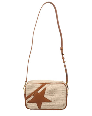 Golden Goose Star Knit & Leather Shoulder Bag