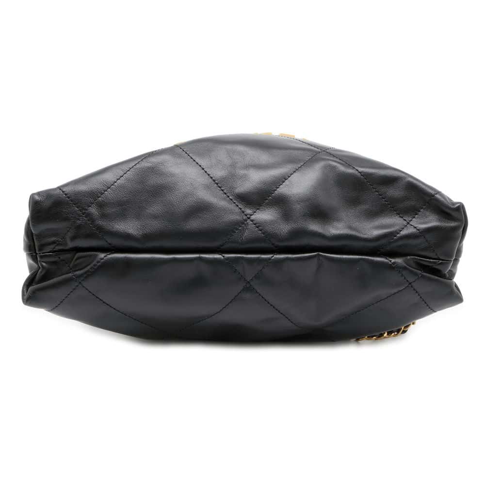 CHANEL CHANEL 22 Backpack BlackAS3859 Shiny Calf Leather