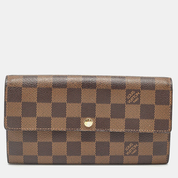 Louis Vuitton Damier Ebene Canvas Sarah Wallet