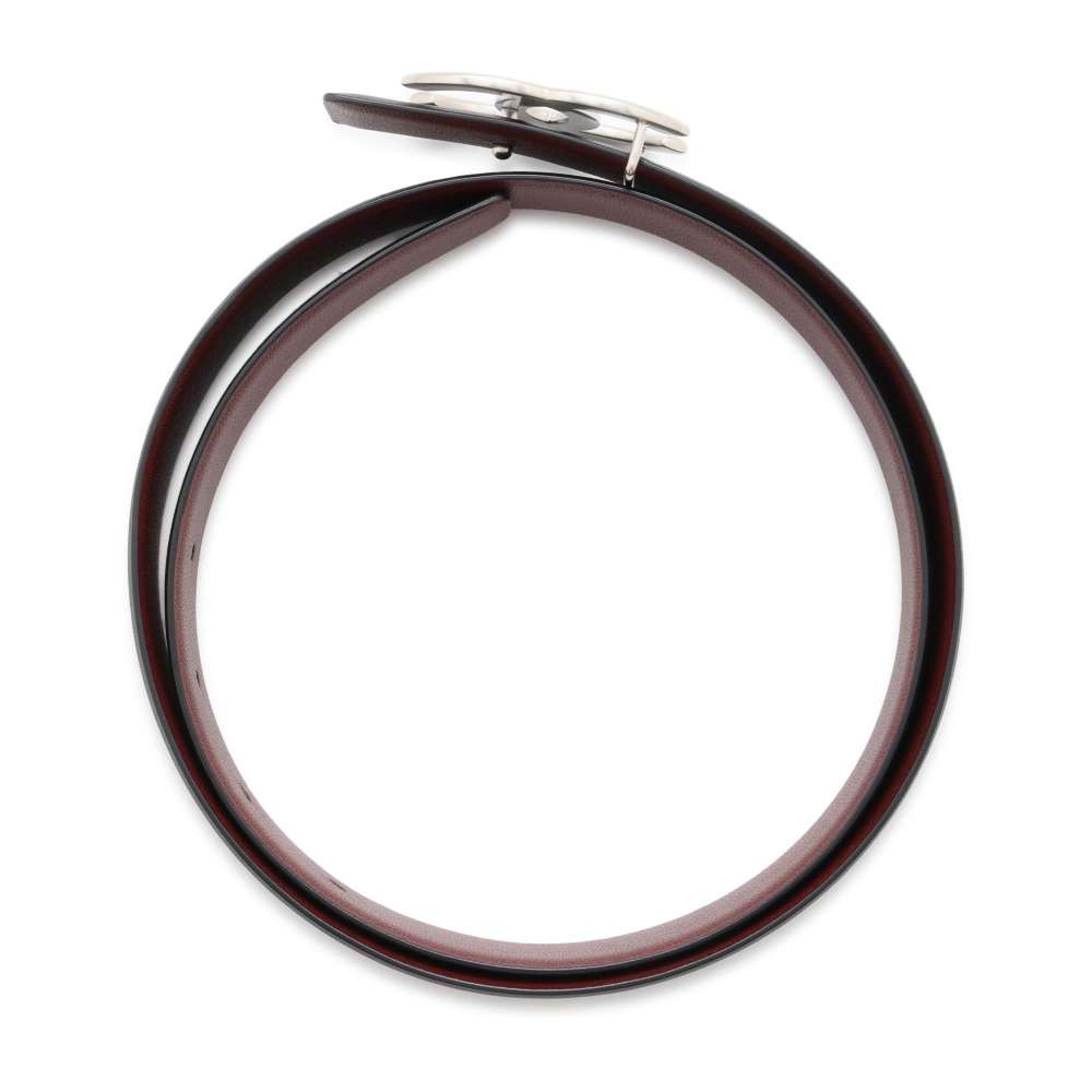CHANEL CC Logo Belt Size 80 BlackA73462 Leather