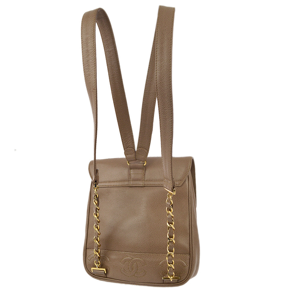 Chanel * Brown Caviar Triple CC Backpack