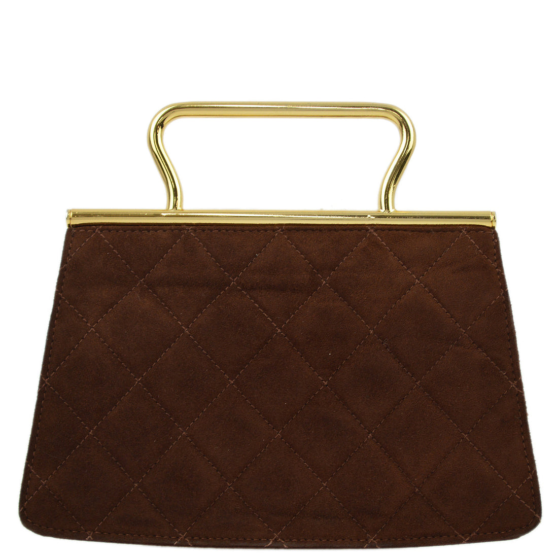 Chanel Brown Suede Party Handbag