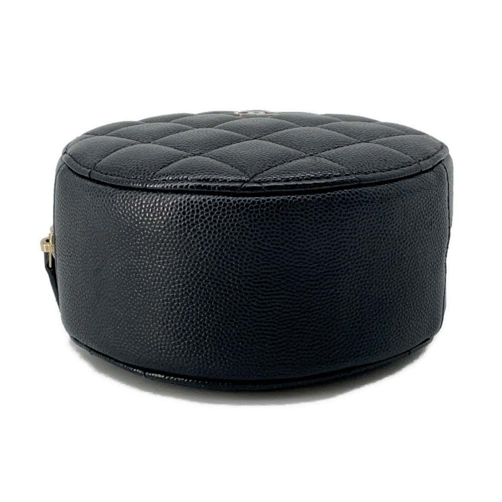 CHANEL Matelasse Round ChainShoulder Bag BlackAP0245 Caviar Leather