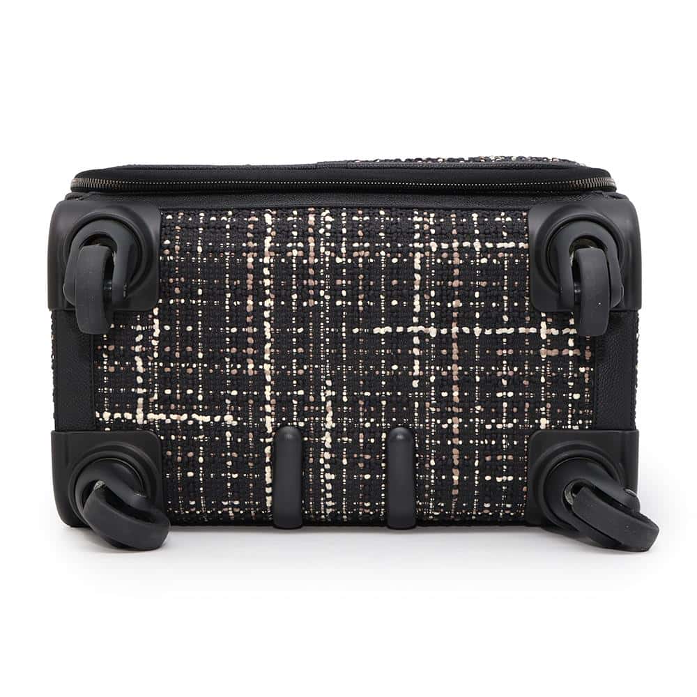 CHANEL Carry Bag Black/Ivory Tweed Leather