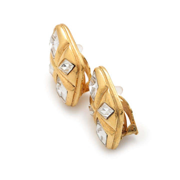 CHANEL Bijoux Square Earring Gold Metal