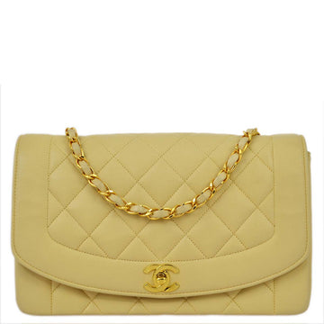 Chanel Beige Lambskin Medium Diana Shoulder Bag