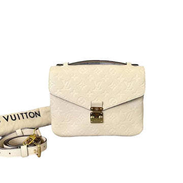 Louis-Vuitton Pochette Metis Empreinte White GHW