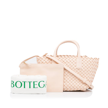 Bottega Veneta Cabat Tote Mini Light Pink Intrecciato