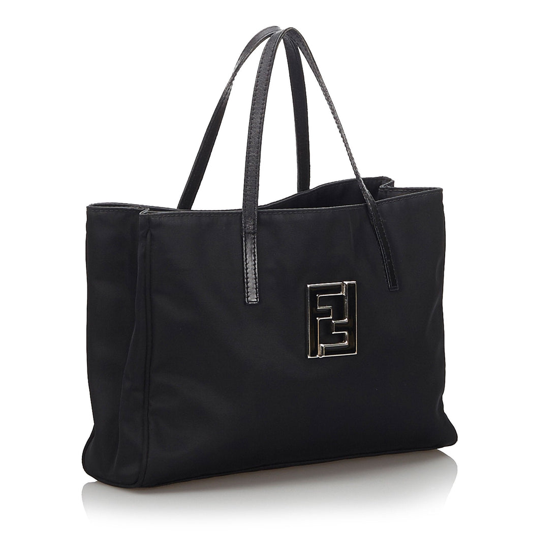 Fendi Black Nylon Fabric Tote Bag Italy
